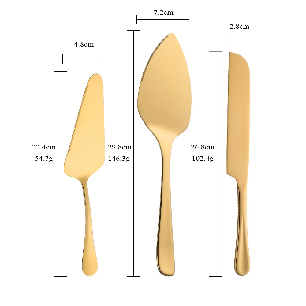 3 In1 Kitchen Knife Set Steel Pizza Shovel Set Metal Dough Scraped Cake Knife Pie Divider Cutter Spatula for Baking Accessories