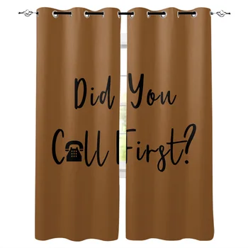 

Multi-size Did You Call First Window Curtains Polyester Fabric Living Room Curtain Home Decor