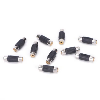 

JETTING New 10Pcs RCA Female to Female Coupler Plug Audio Video AV Cable Adaptor RCA Joiner