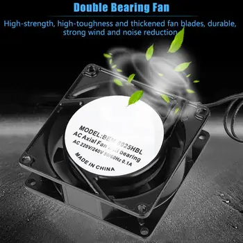 

Cooling Fan Silent Fan Double Ball Bearing Low Noise Heat Sink Fan with Pure Brass Frame 80 x 80 x 25mm