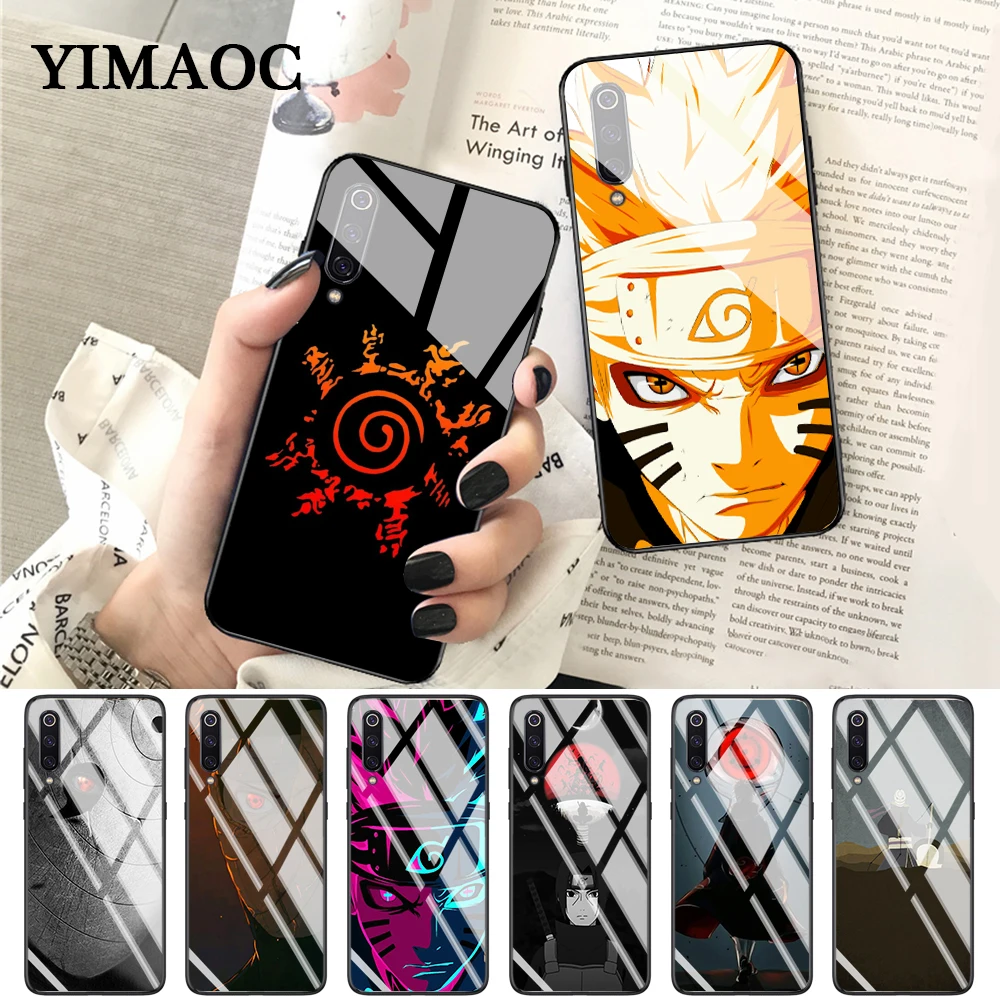 YIMAOC Наруто Учиха Обито оригинальный черный Стекло чехол для Xiaomi Redmi 4x 6A
