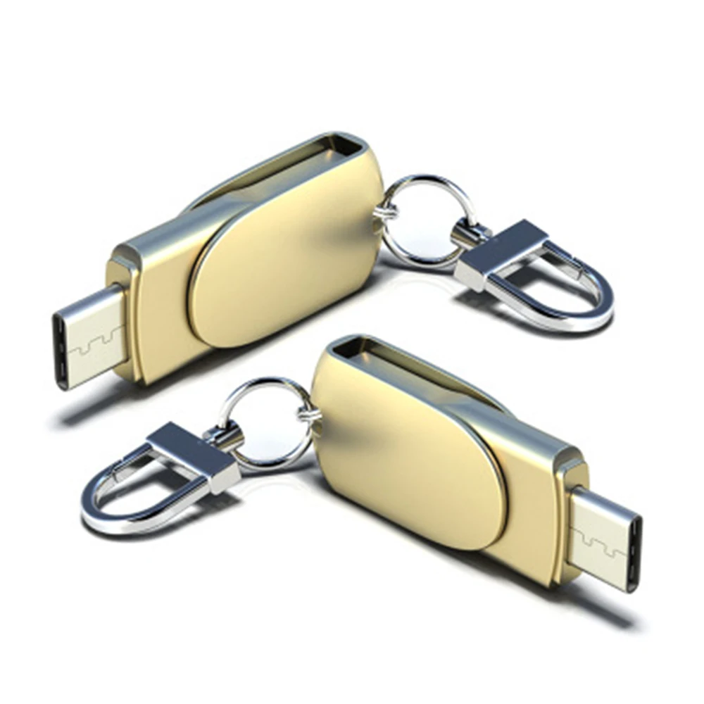 2 в 1 type-C флеш-диск usb 2,0 16 ГБ 32 ГБ 64 ГБ 128 ГБ флеш-память usb палка оригинальная Емкость Флешки высокое количество U диск - Цвет: Gold 32GB