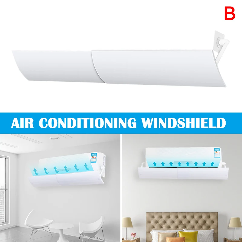 b Windproof Telescopic Baffle Air Conditioning Windshield Anti-Direct Blow Air Hood E2S - Цвет: b