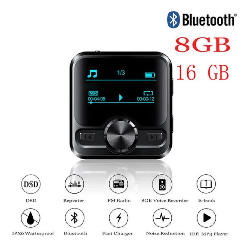 Hifi Sports Bluetooth Mp3 Voice Recorder Player Dsd 8Gb Pen Audio Fm Radio Support E-Bo | Электроника