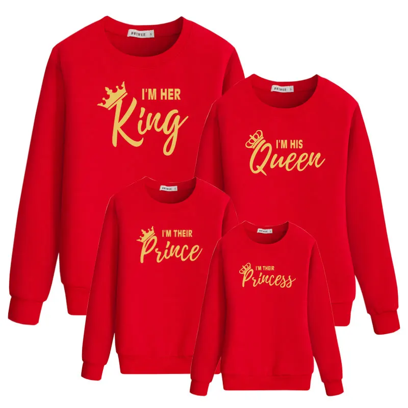 MVUPP/свитшоты для мамы и дочки, папы и сына Одинаковая одежда для мамы и дочки королевская королева