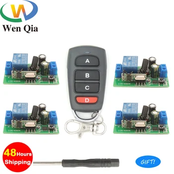 433Mhz Universal Wireless Remote Control Switch AC 110V 220V 1 CH Relay Receiver Module 4 CH RF LED Remote Transmitter Light DIY smart home ac 220v 4ch 4 ch wireless remote control led light bulb switch relay output radio receiver module and transmitter