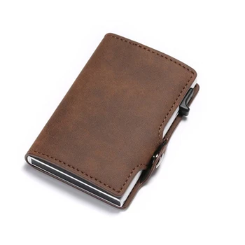 

BYCOBECY Card Holder 2020 New Vintage Card Wallet RFID Slim Suitcase Business Luxury Card Case Anti-theft Card Drop-shipping