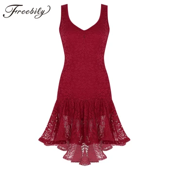 

Women Ruffled High Low Dance Costumes for Latin Samba Dance Dress Ballroom Dancewear Adult Performance Costume Lace Dance Dress