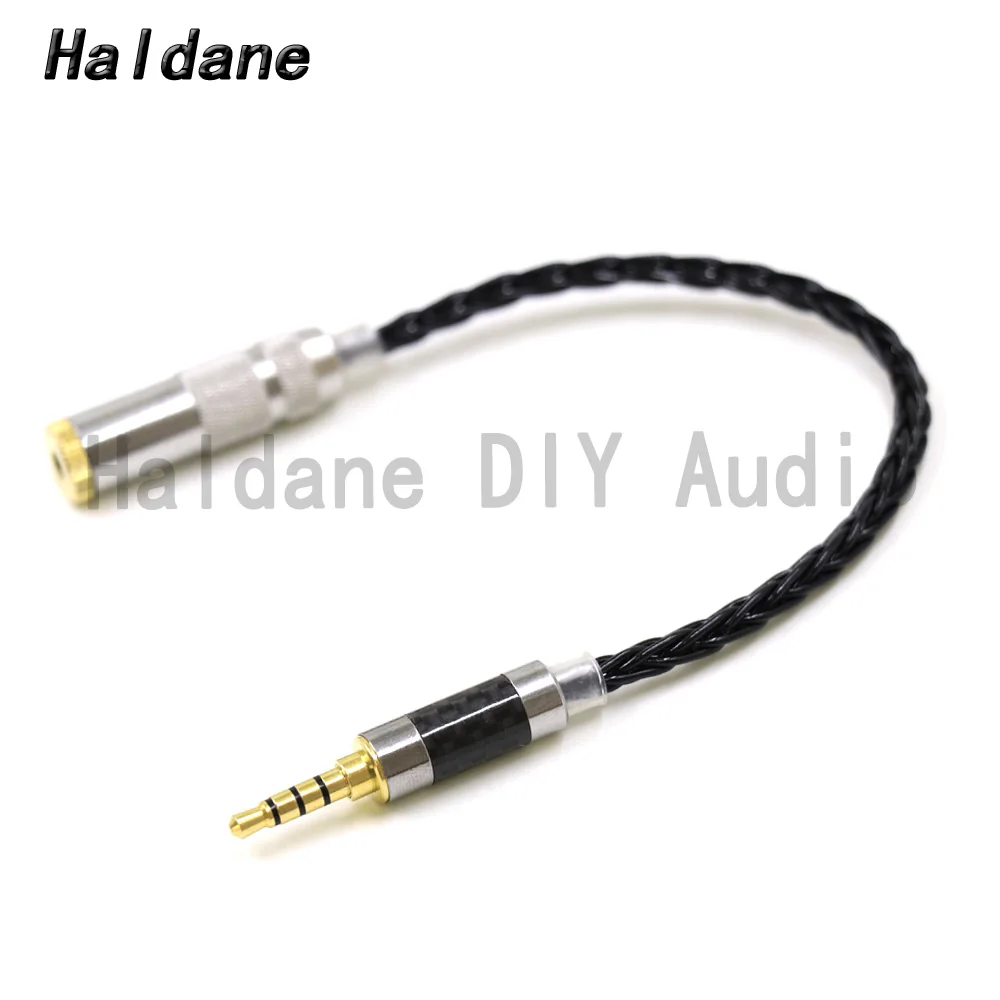 

Haldane HIFI 7N Silver Plated 3.5mm TRRS Balanced Male to Female Audio Adapter Cable 3.5 to 3.5 Balance Connector Cable DIY