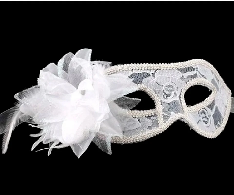 Lovely Sexy Lace Mask Halloween Costume Prop Transparent Party Ball Eye Masks Fancy Dress