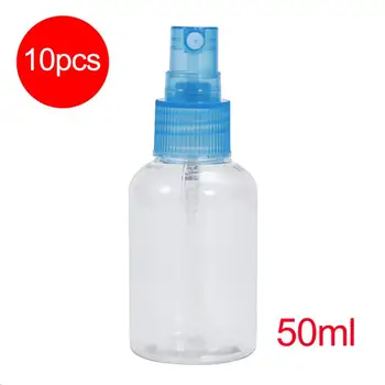 

10pcs 50ml Small Transparent Empty Perfume Sanitizer Cosmetic Spray Face Lotion Atomizer Sample Bottle Cosmetic Makeup Tools