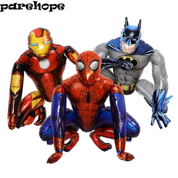 

1set 3D Large Spiderman Iron Man Batman Foil Balloons Marvel Foil Balloon Children Gift Hero Birthday Party Decoration Supplies