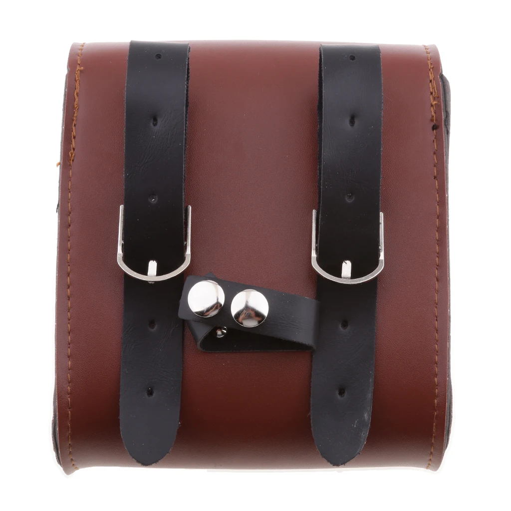 Brown Motorcycle Bike Side Tool Bag Luggage Saddlebag Storage Pouch