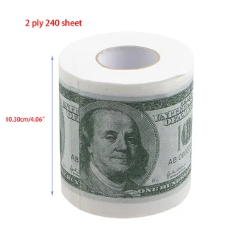 

Hillary Clinton Donald Trump Dollar Humour Toilet Paper Gift Dump Funny Gag Roll