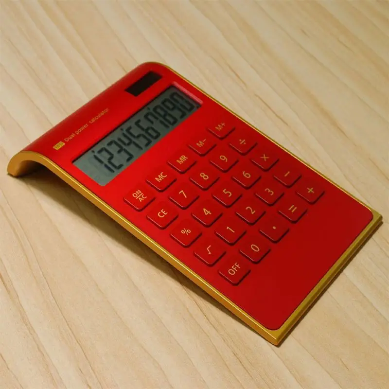 Calculator Ultra Thin Solar Power Calculator for Home Office Desktop Calculator E65A 2