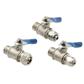 

1pcs Pneumatic Copper Ball Valve 1/4" Male Thread to 6mm/8mm/10mm Tube Quick Connect RO Reverse Osmosis CNC Water Air Oil