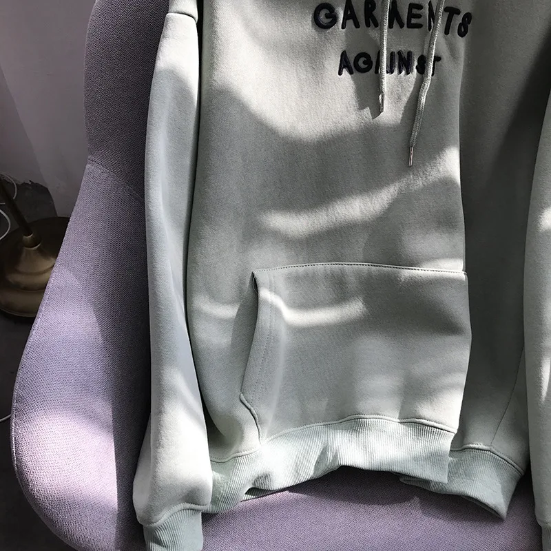 Женские толстовки из флиса с вышитой надписью Sudadera Mujer Kpop, женские толстовки на осень и зиму, свободные худи Harajuku, корейские повседневные худи