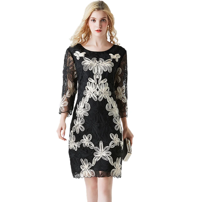 

Women 1920s Flapper Vintage Dress Luxury Great Gatsby 20s Sequins O Neck Dress Floral Embellished Party Dinner Party Hem Dresses