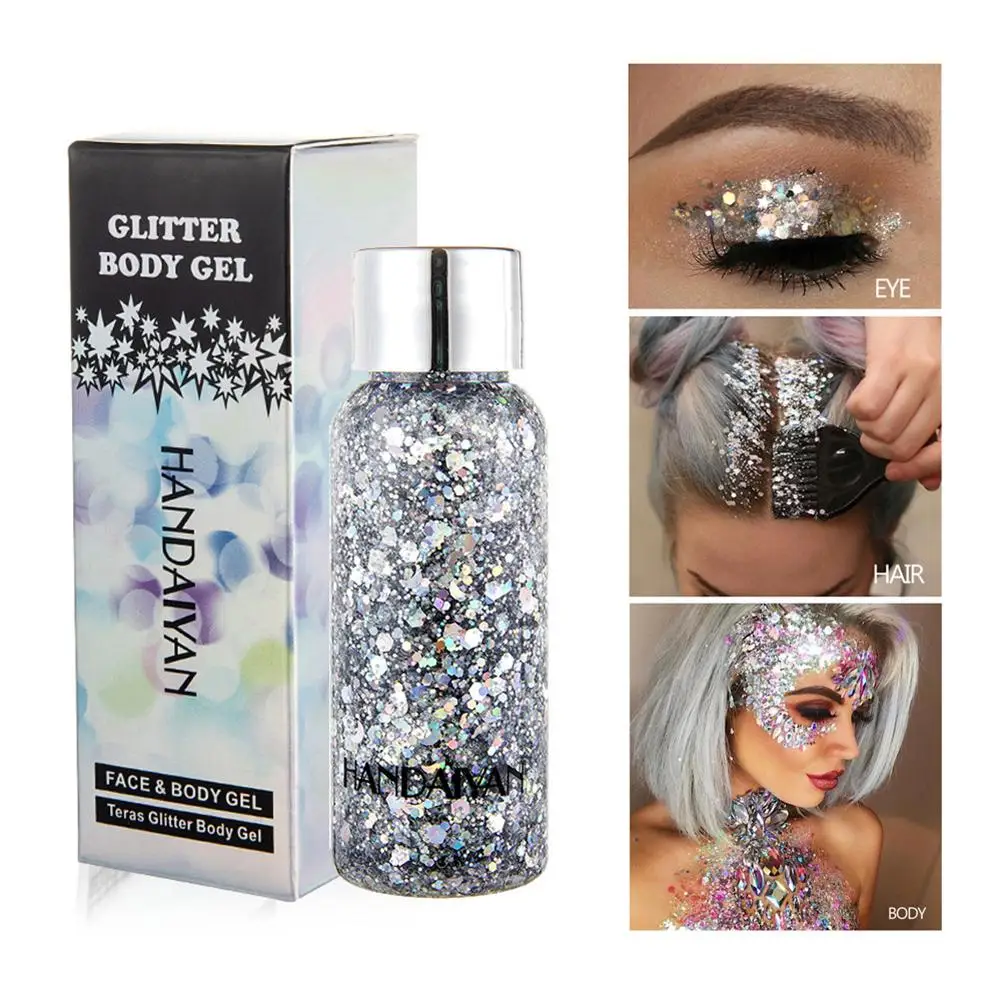 

HANDAIYAN Fish Scale Sequins Eye Shadow Glitters Body Face Gel Flash Pigment Glitter Body Pigment Harmless Body Sequins