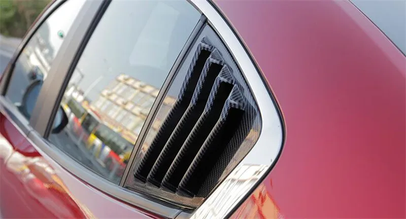 Авто Оконное украшение, накладка, наклейка, автомобильные аксессуары для mazda 3, автостайлинг, 2 шт