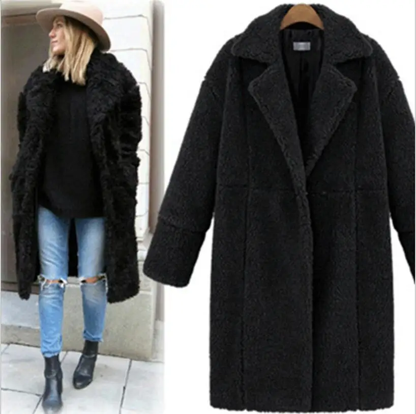 Осень-зима, новая женская одежда, кашемировые пальто с длинными рукавами, пальто средней длины, пальто на молнии, пуховое пальто на кнопках