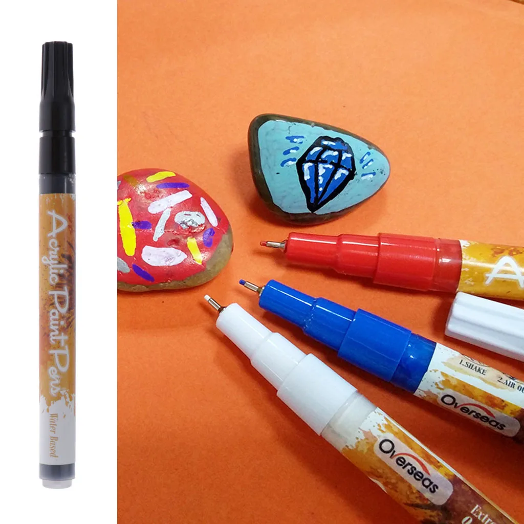 Fabric Markers Single Tip Black Pigment Fine Permanent Graffiti Coloring Fabric Pens. Child Safe & Non Toxic