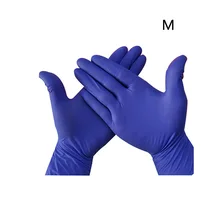 100 шт медицинские испытания порошок бесплатно одноразовые экзамены толстые бытовые чистящие водонепроницаемые стерильные нитриловые перчатки многоцелевой