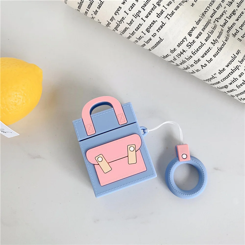 Милый мультяшный Мешок Мороженое Мягкий силиконовый чехол кукла для Apple Airpods 2 Чехол беспроводной Bluetooth наушники собачка Обложка Микки Coque - Цвет: GJ0652