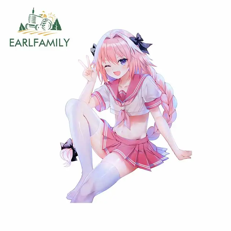 EARLFAMILY 13cm for Fate Apocrypha Astolfo Pink Uniform Windshield Decal Laptop Motorcycle Car Stickers Trunk Graphics | Автомобили и