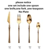 Stainless Steel Cutlery Set Gold Dinnerware Set Western Food Cutlery Tableware Dinnerware Christmas Gift forks knives spoons ► Photo 3/6