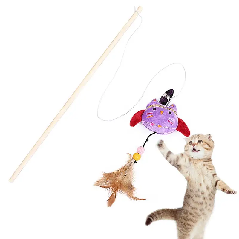 Забавная игрушечная кошка интерактивный милый колокол мяч котенок игрушка для домашних животных игрушки из перьев игрушки для кошек товары для домашних животных кошка собака дропшиппинг