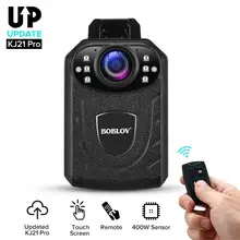 BOBLOV KJ21Pro kamera noszona na ciele 3 metry pilot dotykowy ekran HD1296P KJ21 zaktualizowana policyjna kamera noszona na ciele Mini kamera kamera policyjna