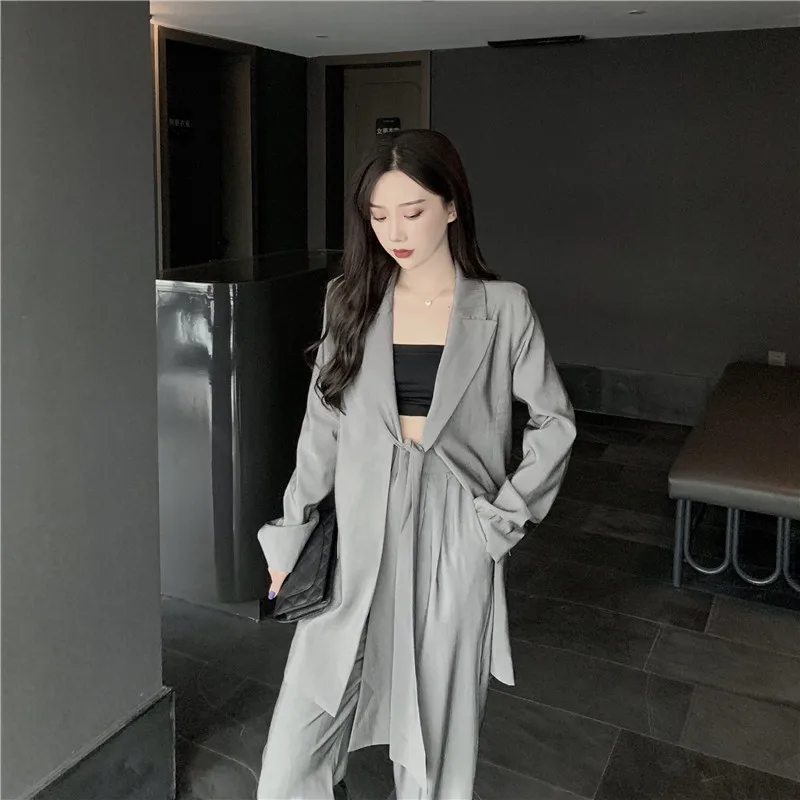 

Fashion Elegant Sense of Design Knot Suit Long-sleeved Coat