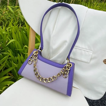 

NEW French Design Fashion Armpit Bag Handbag & Elegant Chain Shoulder Bag Square Bag Width 27cm Height 14cm Thickness 7cm