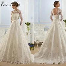 Vestidos De Noiva Ball Gown Wedding Dress 2020 Long Sleeves Pearls Tulle Robe Ee Mariage Casamento Wedding Gown china W0009