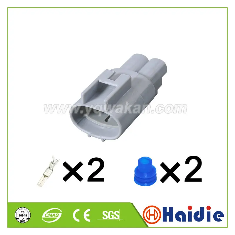 5sets 2pin  gray color  electronic fan plug wire harness connector 176143-6