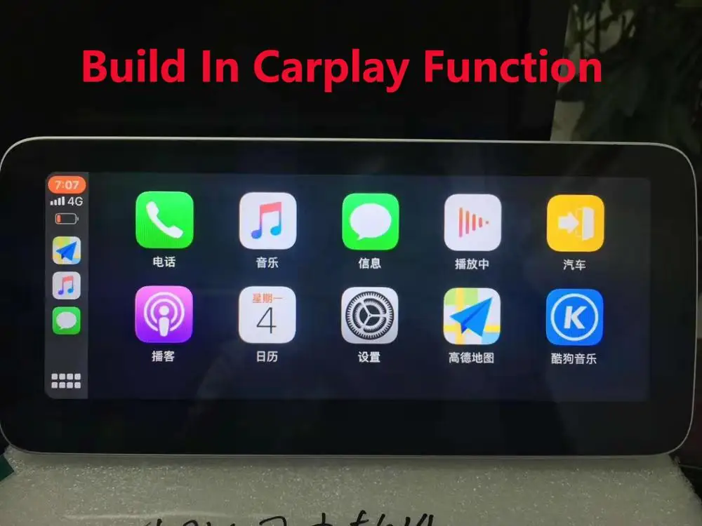add carplay 4G LTE 4G+ 64G Android 9,0 автомобильный мультимедийный плеер радио gps Navi для Mercedes C Class W204 C180 C200 C220 C230 правый руль - Цвет: add carplay