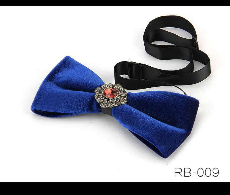 Velvet Bow Tie Элегантный британский стиль, для мужчин и женщин, сплав, стразы, эластичная лента, галстук-бабочка, винтажный бархат, бизнес стиль, свадебный подарок, галстук-бабочка - Цвет: Velvet Bow Tie
