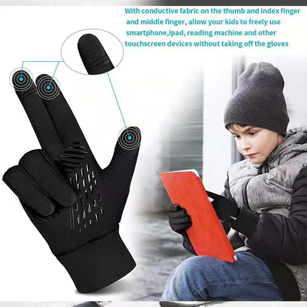 Touchscreen Compatible Ski Gloves Insulation Kids Winter Gloves