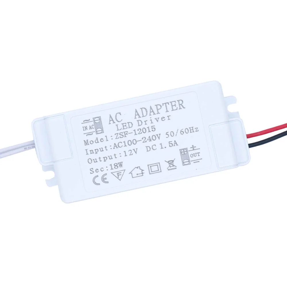 12V Power Supply with Case LED Driver Transformer 6W 12W 18W 24W 36W 48W 60W LED Power Supply Unit AC220V for Driver LED Strip