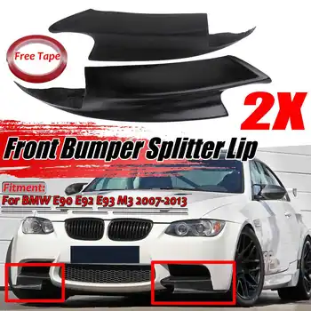 

Left+Right Black E90 Bumper E92 E93 Car Front Bumper Splitter Lip Spoiler Diffuser Gurad For BMW E90 E92 E93 M3 2007-2013 Resin