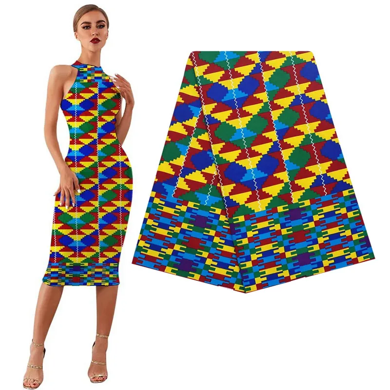 Real Wax Ankara Prints Kente Fabric Sewing African Dress Tissu Patchwork Making Craft Loincloth 100% Cotton Top Quality Material 5 Real Wax Ankara Prints Kente Fabric Sewing African Dress Tissu Patchwork Making Craft Loincloth 100% Cotton Top Quality Material