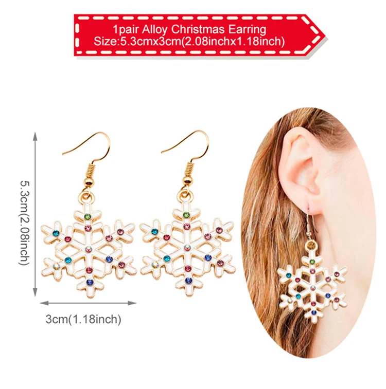 earring style 16 QIFU рождественские украшения Рождество Navidad Санта Клаус браслет рождественские украшения для дома Natal Декор Noel - Цвет: earring style 16
