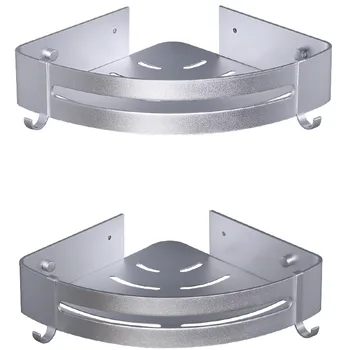

Bathroom Shelves Corner Shelf Wall Mounted Aluminum Bathroom Soap Dish Bath Shower Shelf Bath Shampoo Holder Wall Mounted Type