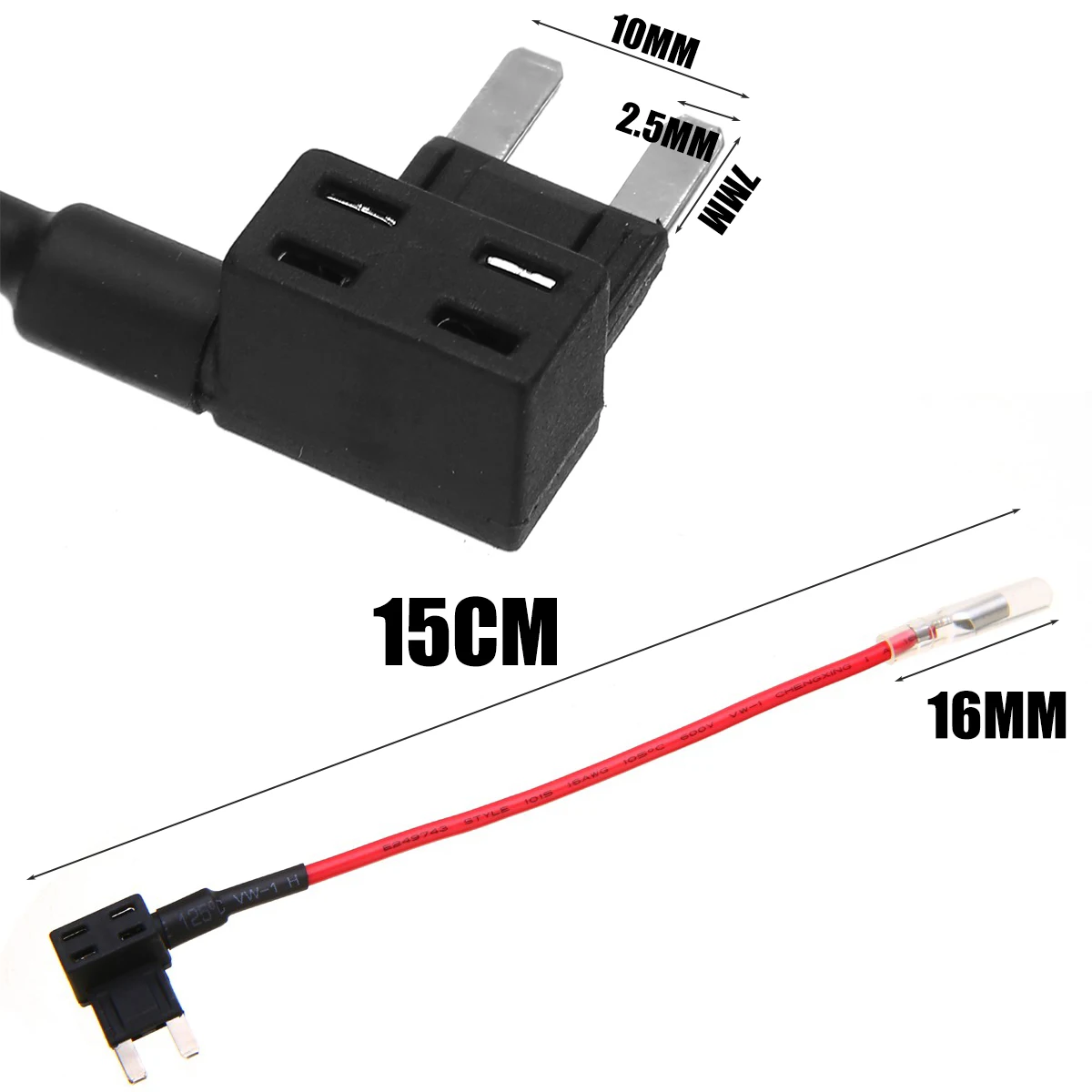 5pcs 15A Add Circuit Mini Blade Fuse Boxe Holder ACS ATO ATC Piggy Back Tap Hot