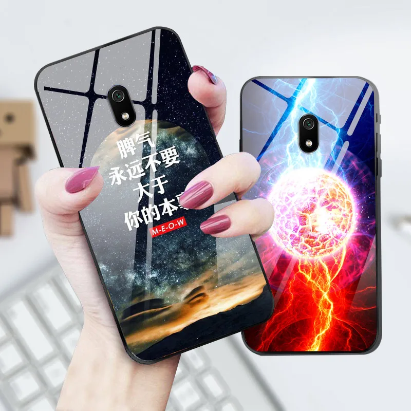 Для Xiaomi Redmi 8A чехол из закаленного стекла жесткий чехол для телефона для Xiaomi Redmi 8A TPU бампер чехол s для Redmi 8A Redmi8A 8 A