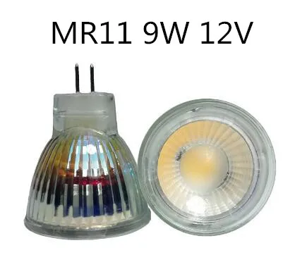 MR11 COB 9W 12V 1 шт. поступление MR11 COB Светодиодный прожектор со стеклянным корпусом AC/DC 12V 220V MR11 5W 9W светодиодный светильник - Испускаемый цвет: MR11 COB 9W 12V