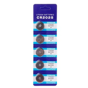 

5PCS 5PCS Lithium Battery CR2025 3V Cell Coin Batteries DL2025 BR2025 KCR2025 CR 2025 Car Key Button Watch Computer Electronic