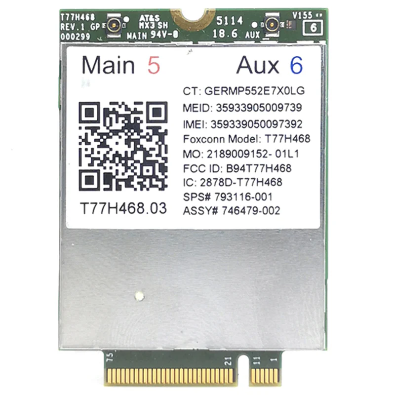 4G модуль LT4211 T77H468 GOBI5000 LTE/EV-DO/к оператору сотовой связи HSPA + WWAN карты SPS:793116-001