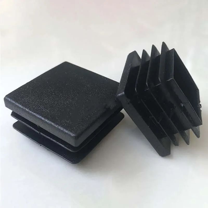 10 Square Plastic Black Blanking End Caps Tube Pipe Inserts Plug Bung 80x80mm 